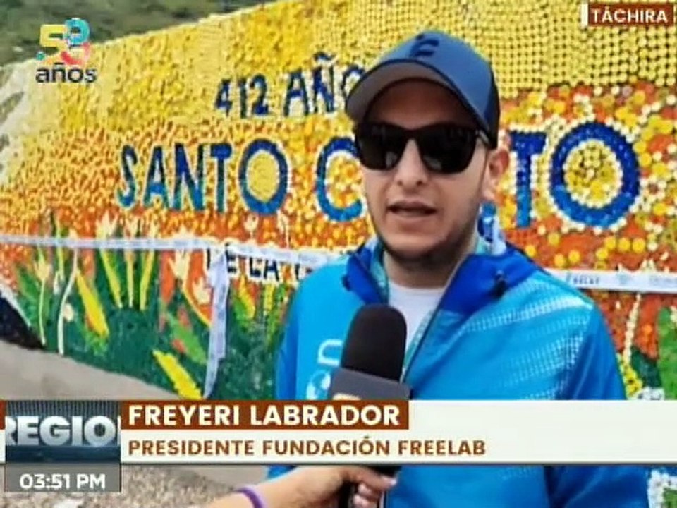 Táchira | Crean mural en honor al Santo Cristo de La Grita con más de 20 mil tapas de plástico