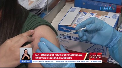 Pag-amyenda sa COVID Vaccination Law, hinihiling ni Vergeire sa kongreso | UB