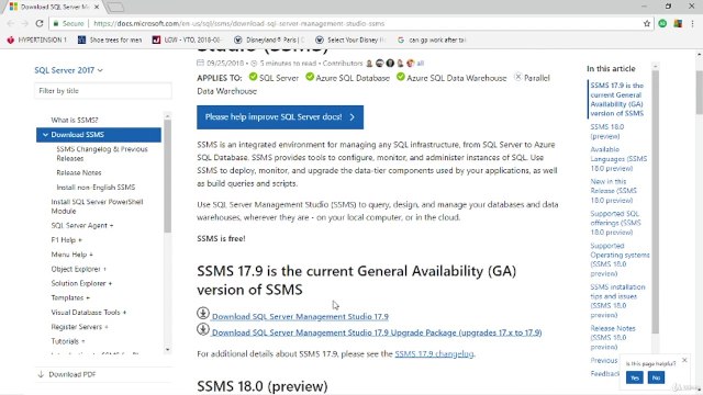 SQL Installation for Windows (SQL Server Management Studio)