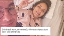 Grávida de 8 meses, treinadora Carol Borba é internada após risco de parto prematuro