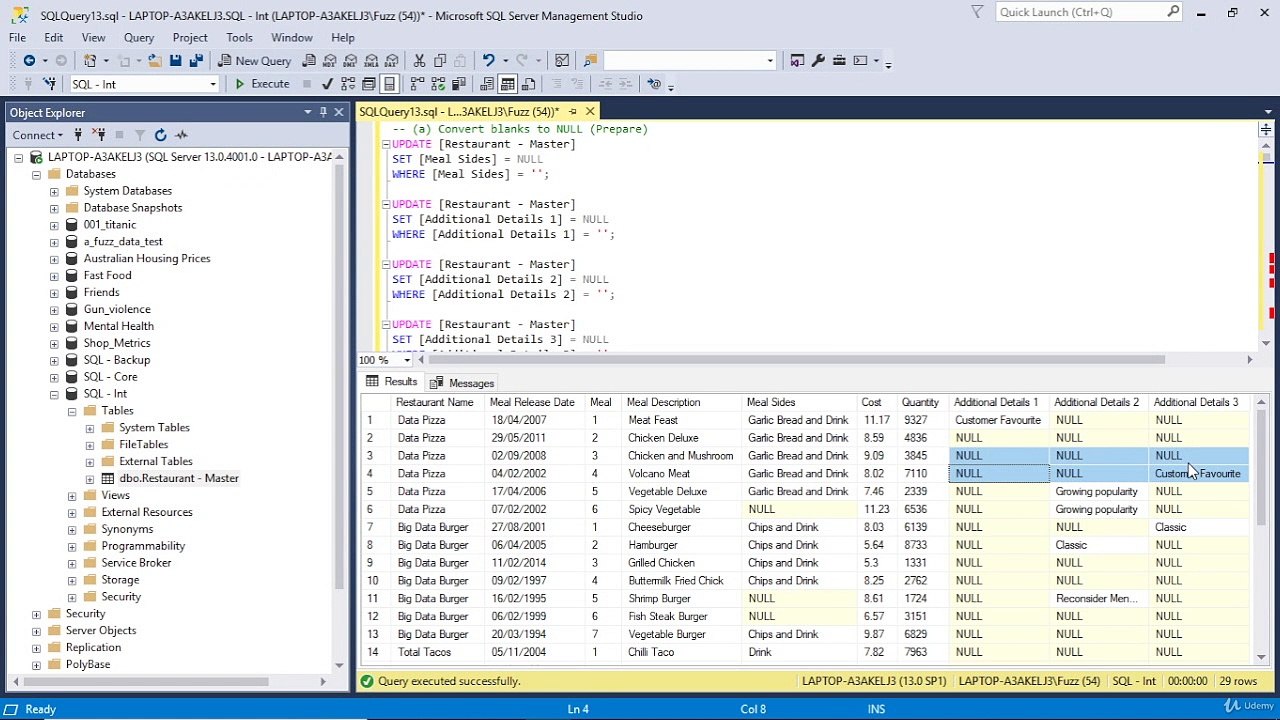 Dealing With NULL Values