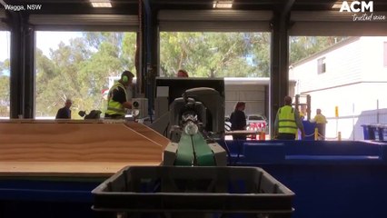 Bulk sorting at the Wagga St Vincent de Paul Return & Earn Centre | April 19, 2019 | ACM
