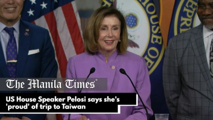 US House Speaker Pelosi says she's 'proud' of trip to Taiwan