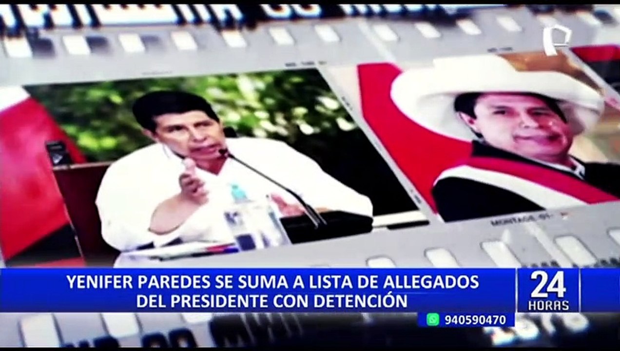 Yenifer Paredes se suma a la lista de allegados del presidente Pedro Castillo con detención