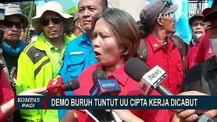Dinilai Merugikan, Ribuan Buruh di Sejumlah Wilayah Berunjuk Rasa Tuntut Cabut UU Cipta Kerja!