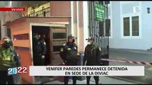 Yenifer Paredes fue trasladada a la sede de la Diviac tras entregarse a la Fiscalía