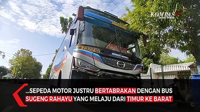 Kecelakaan Maut Antara Bus Sugeng Rahayu dan 2 Sepeda Motor di Madiun