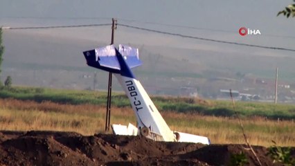 Kenti hareketlendiren uçak günün aydınlanmasıyla görüntülendi
