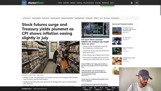 CPI reading live (inflation data)! [MY REACTION _ STOCK MARKET NEWS]