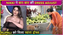 Nikki Looked Uncomfortable In Her Dress, Rupali Ganguly Plays With Dog