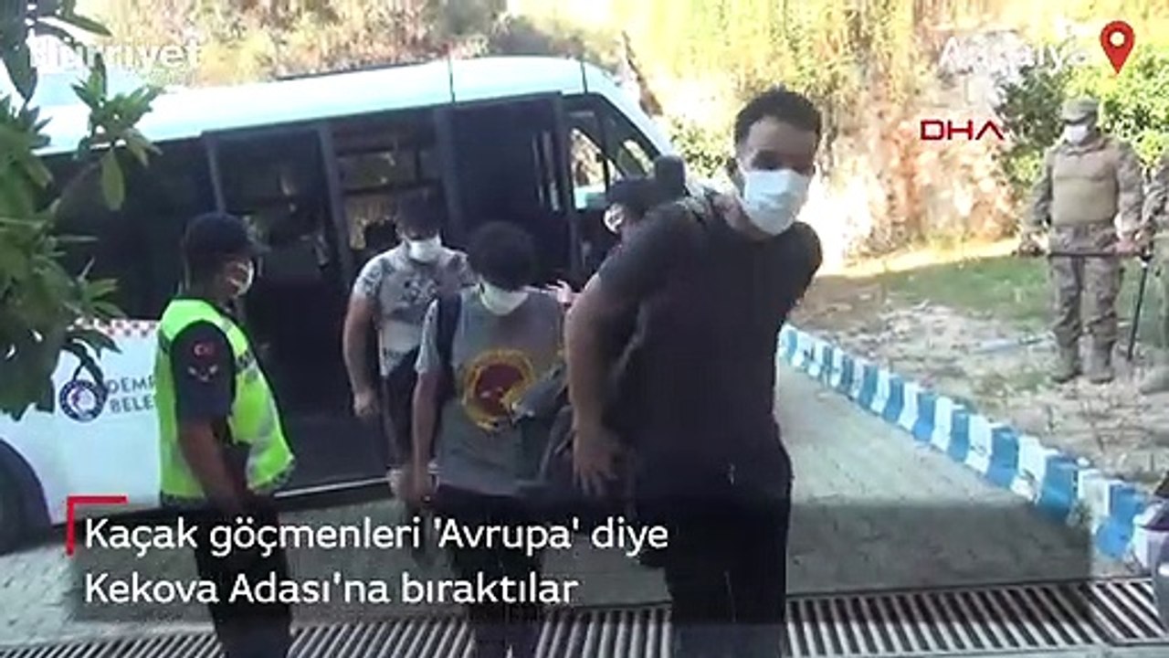 Kaçak göçmenleri 'Avrupa' diye Kekova Adası'na bıraktılar