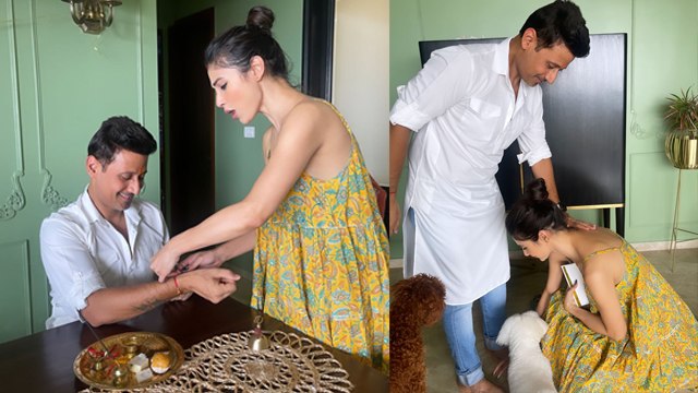 Raksha Bandhan 2022: Mouni Roy का Manmeet Singh, Mukhar Roy संग Rakhi Celebration *Entertainment