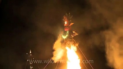 Ravana burning at Dussehra