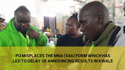 Kifyonzo primary school polling station presiding officer misplaces the MNA (35A) form which has led to delay of announcing the results in Kinango constituency Kwale county