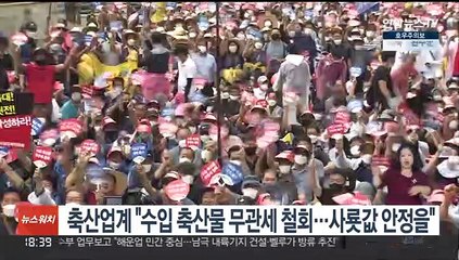 축산업계 "수입 축산물 무관세 철회…사룟값 안정을"