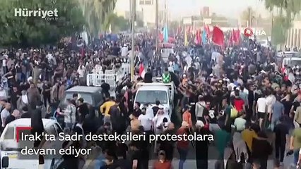 Irak'ta Sadr destekçilerinden protesto