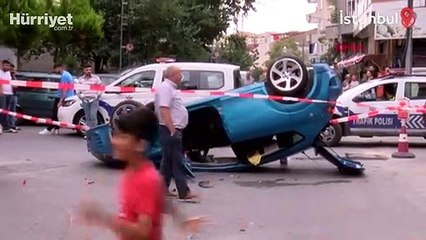 Kız arkadaşına evlilik teklif edecekti otomobiliyle takla attı