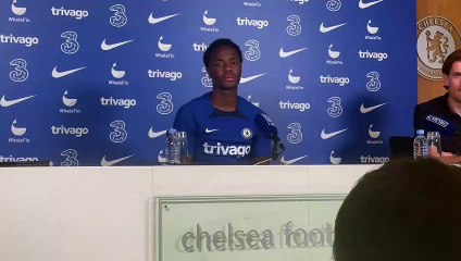 Raheem Sterling's first Chelsea press conference