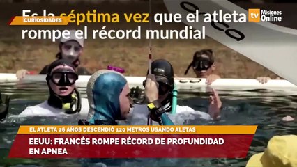 EEUU: Francés rompe récord de profundidad en apnea