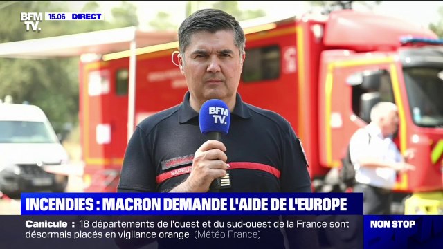 Lieutenant colonel Arnaud Mendousse, officier de communication pour les sapeurs-pompiers de Gironde: Les prévisions météorologiques pour les prochains jours nous sont encore défavorables