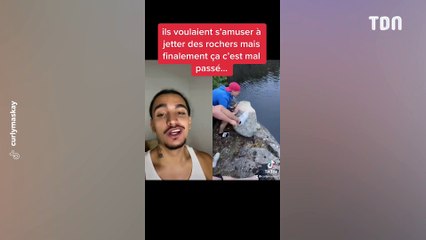 Il voulait s'amuser à jeter des rochers du haut d'une falais et ça c'est mal passé