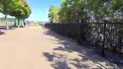 A cycle along Derry's quay on a lovely sunny day