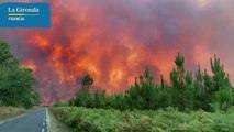 Imágenes del incendio de la Gironda