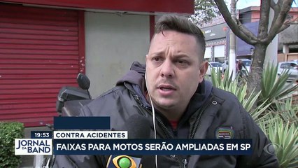 Faixas para motos serão ampliadas em SP