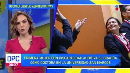 Mujer con discapacidad auditiva se gradúa como doctora en Perú