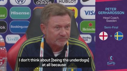 Gerhardsson 'doesn't think about' being underdogs ahead of semi-final
