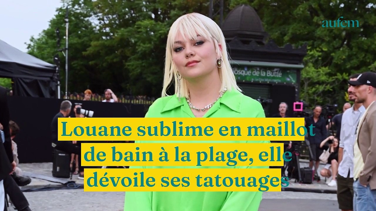 Louane sublime en maillot de bain à la plage, elle dévoile ses tatouages