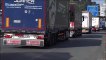Colapso de camiones españoles en la frontera por un incendio en Francia
