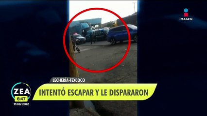 Chofer intenta escapar y le dispararan en la Lechería-Texcoco