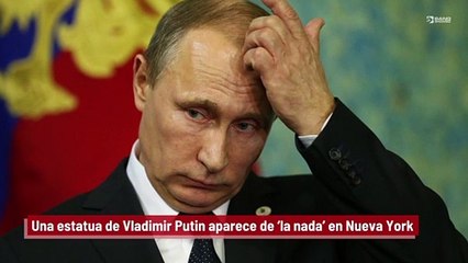Una estatua de Vladimir Putin aparece de 'la nada' en la ciudad de Nueva York