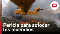 La pericia de los pilotos españoles para sofocar los incendios desde el aire