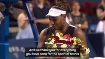 Serena Williams' emotional farewell in Toronto