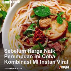 Sebelum Harganya Naik, Perempuan Ini Eksperimen Bikin 2 Mie Instan Jadi 1 Hasilnya?