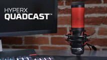 Micrófono independiente con suspensión elástica incorporada – HyperX QuadCast