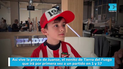 Así vive la previa de Juanse, el nenito de Tierra del Fuego  que irá por primera vez a un partido en 1 y 57