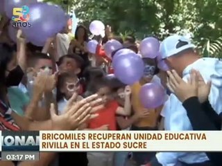 Bricomiles recuperan la Unidad Educativa Rivilla en el estado Sucre