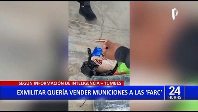 Tumbes: ex militar intentaba vender municiones a las guerrillas de las FARC