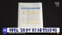 대통령실, '집회 분석' 문건 유출 행정요원 해임