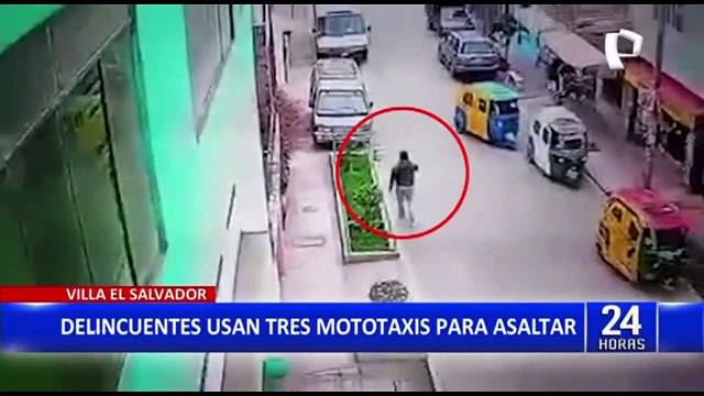 Villa el Salvador: delincuentes asaltan a transeúntes usando mototaxis