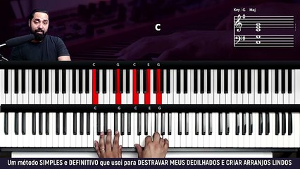 A Ele a Glória - Diante do Trono - Aula de Teclado