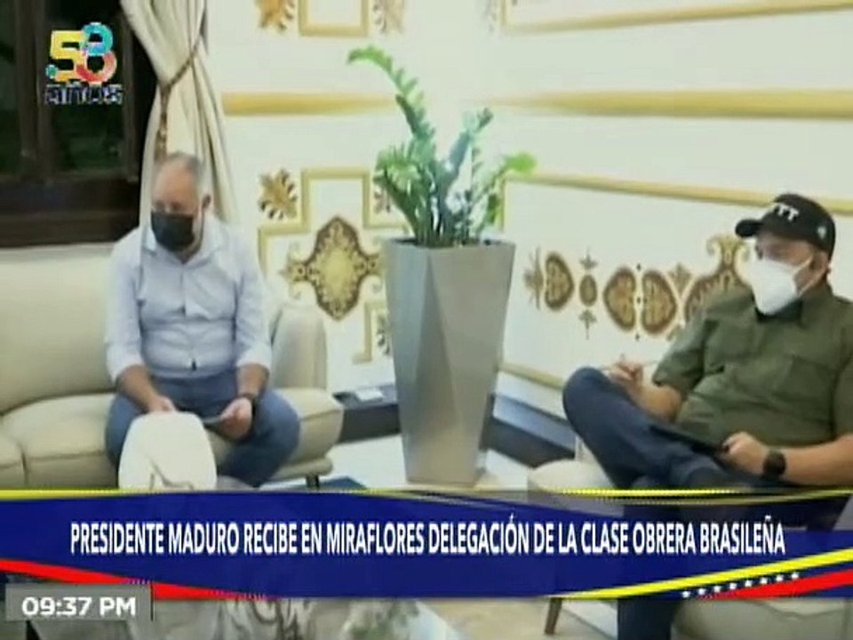 Presidente Nicolás Maduro recibe en Miraflores a delegación de la clase obrera brasileña