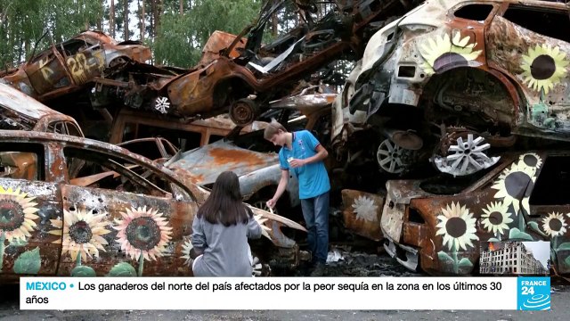 Artistas ucranianos transforman los vestigios de la guerra en espacios de esperanza