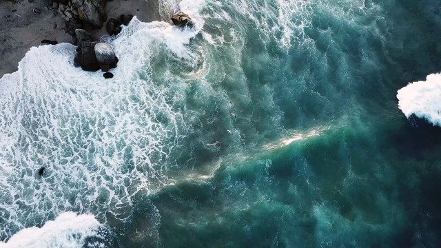 Beatiful shores, Water banks, Ocean banks. Drone footage