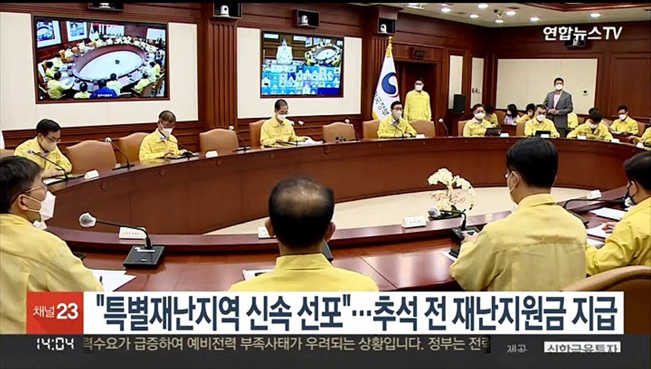 한총리 "특별재난지역 신속 선포"…추석 전 재난지원금 지급