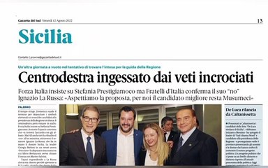 Rassegna stampa 12-08-22 edizione Messina