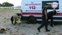 Avcılar’da kumsalda ambulans kurtarma operasyonu